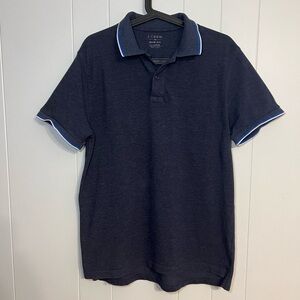 J.Crew navy blue with white trim polo size L slim fit‎